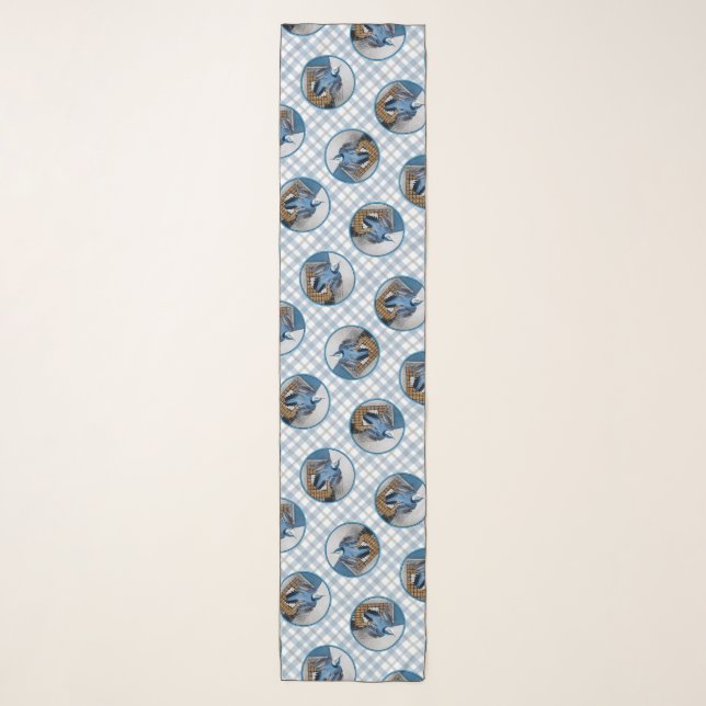 White-Breasted Nuthatch Flying Original Photo Scarf (Front)
