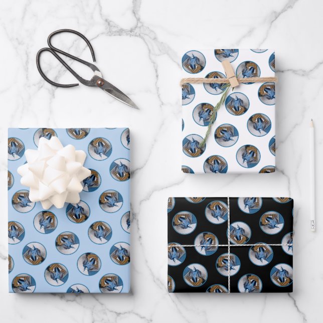 White-Breasted Nuthatch Flying Original Photo Wrapping Paper Sheets (Front)