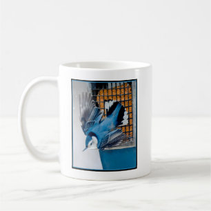 White-Breasted Nuthatch in Snow - Original Photo Coffee Mug