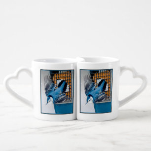 White-Breasted Nuthatch in Snow - Original Photo Coffee Mug Set