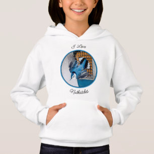 White-Breasted Nuthatch in Snow - Original Photo Hoodie