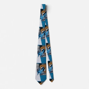 White-Breasted Nuthatch in Snow - Original Photo Neck Tie