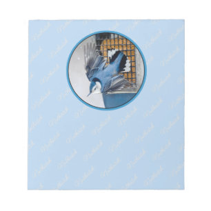 White-Breasted Nuthatch in Snow - Original Photo Notepad
