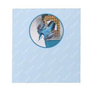 White-Breasted Nuthatch in Snow - Original Photo Notepad