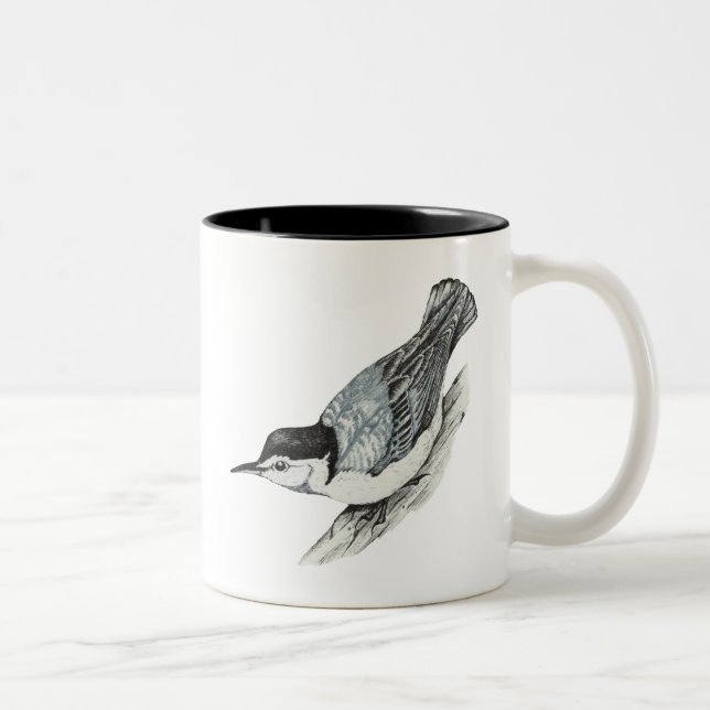 White Breasted Nuthatch Mug (Right)