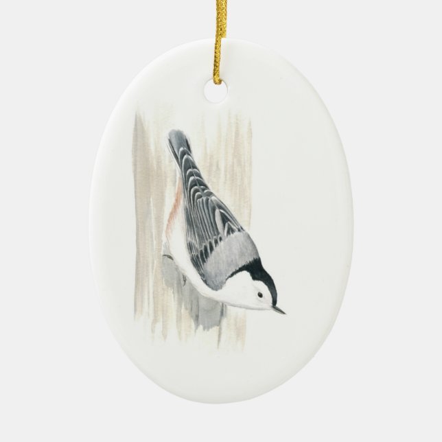 White-breasted Nuthatch Ornament (Front)