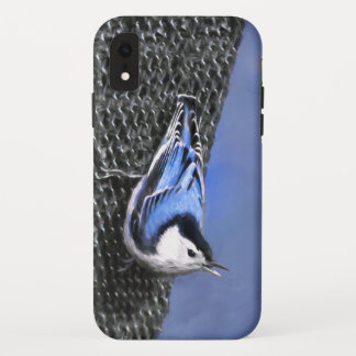 White-Breasted Nuthatch Painting Original Bird Art iPhone XR Case