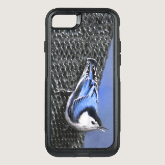 White-Breasted Nuthatch Painting Original Bird Art OtterBox Commuter iPhone SE/8/7 Case