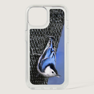 White-Breasted Nuthatch Painting Original Bird Art iPhone 15 Case