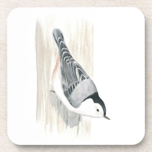 White_breasted Nuthatch Plastic Coaster