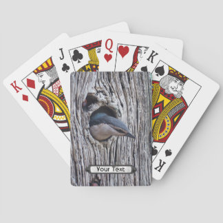 White Brested Nuthatch Poker Cards