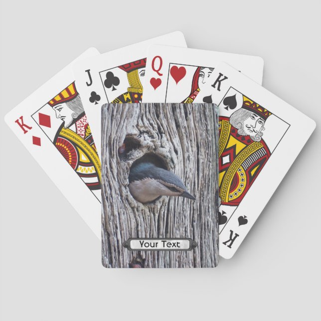 White Brested Nuthatch Poker Cards (Back)