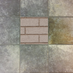 White Brick And White Mortar Tile