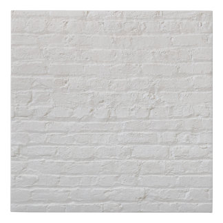 White brick wall faux canvas print