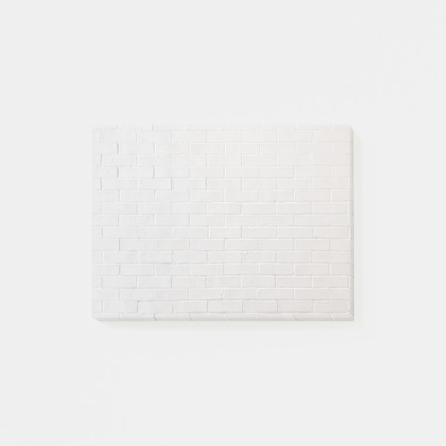 White Brick Wall Grey Bricks Texture Grunge Post-it Notes (Front)