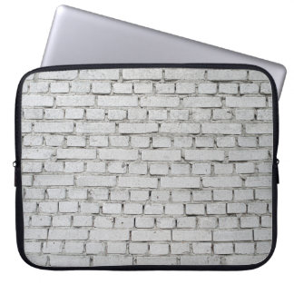 WHITE BRICK WALL LAPTOP SLEEVE