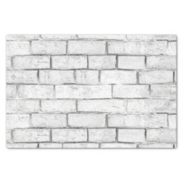 White Brick Wall Pattern Tissue Paper