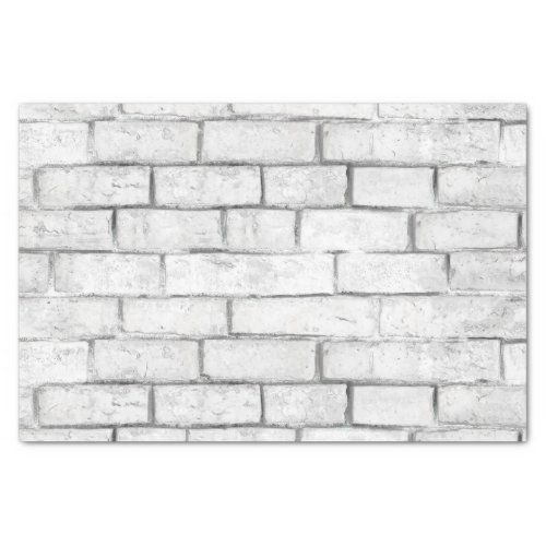 White Brick Wall Pattern Tissue Paper