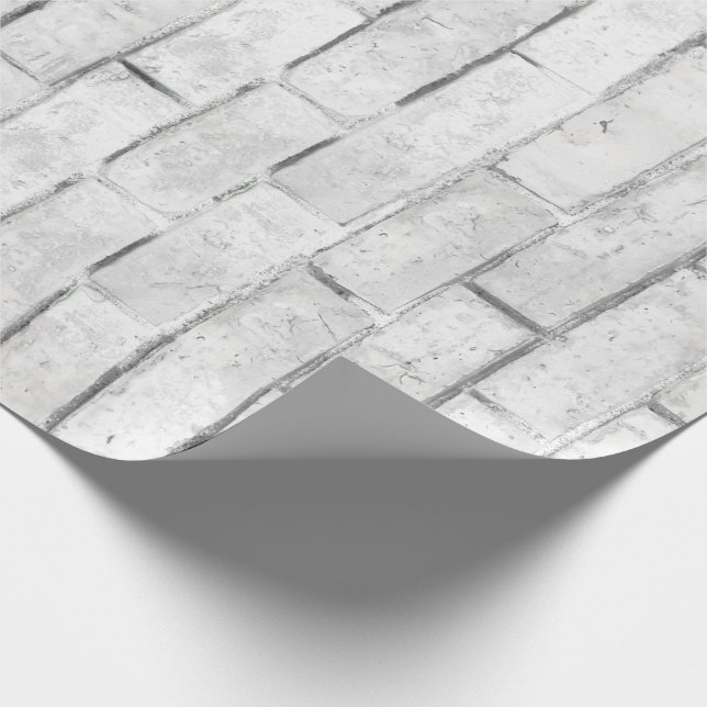 White Brick Wall Pattern Wrapping Paper (Corner)