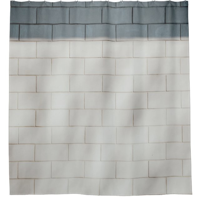 White brick wall shower curtain (Front)