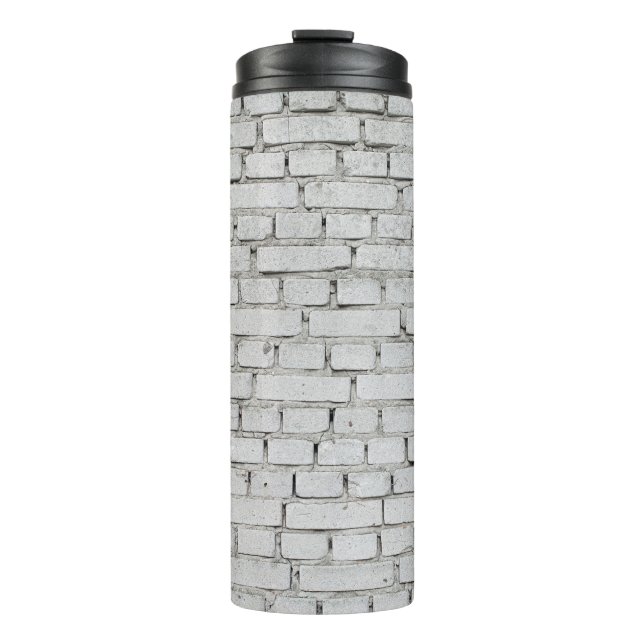 WHITE BRICK WALL THERMAL TUMBLER (Front)