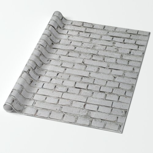 WHITE BRICK WALL WRAPPING PAPER