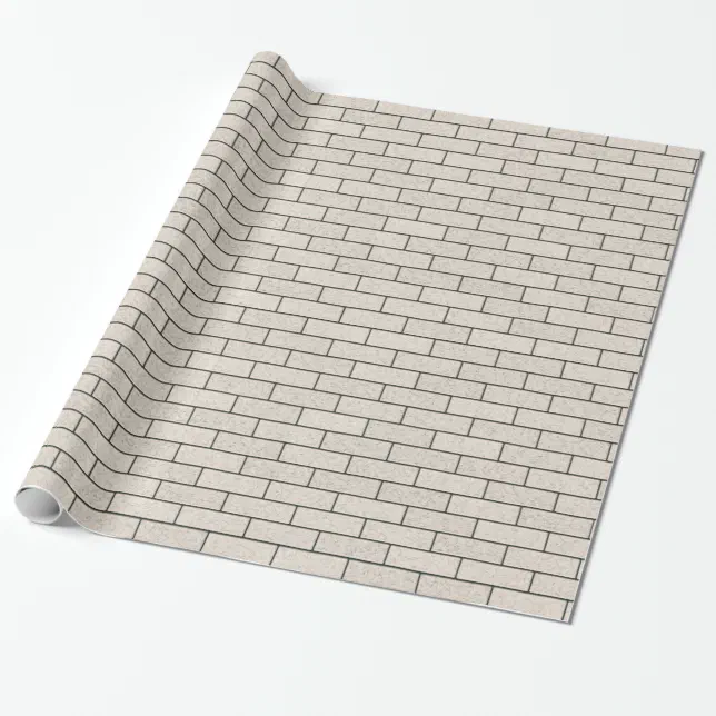White Bricks Wrapping Paper Zazzle