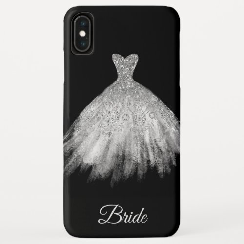  White Bridal Gown Glitter Bride iPhone XS Max Case