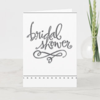 White Bridal Shower Invitation