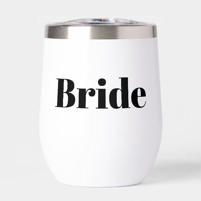 White Bride Stemless Wine Tumbler (Front)