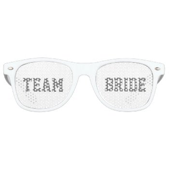 White Bride Team Bride Retro Sunglasses by sweeticedtea at Zazzle