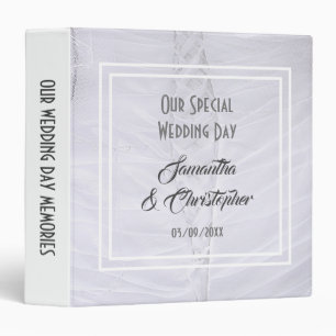 White brides dress wedding 3 ring binder