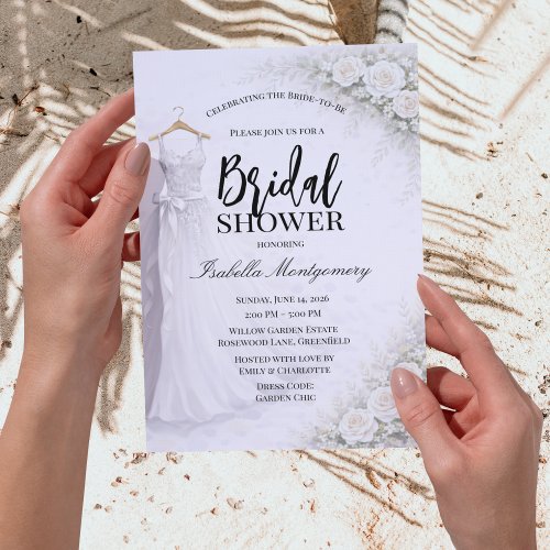 White Bridesmaid Dress Bridal Shower