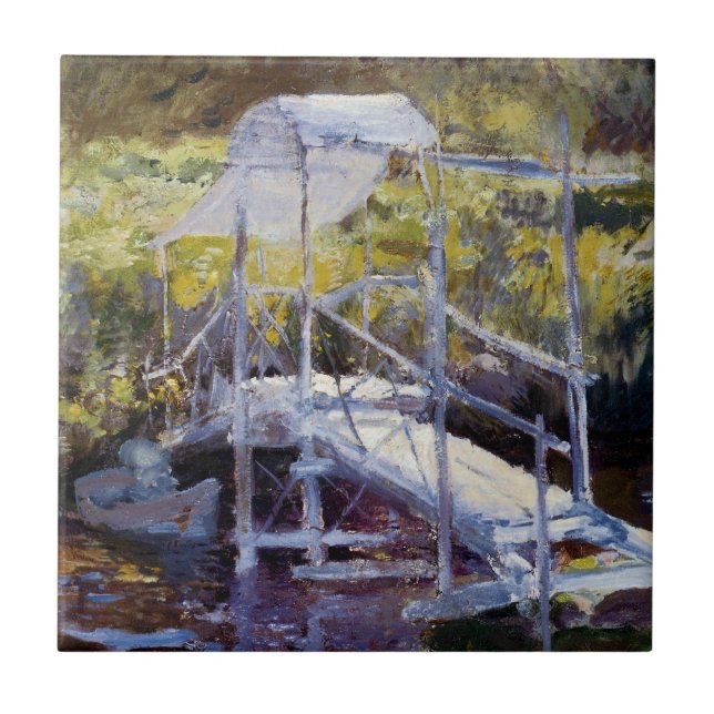 White Bridge by John Twachtman Tile (Front)