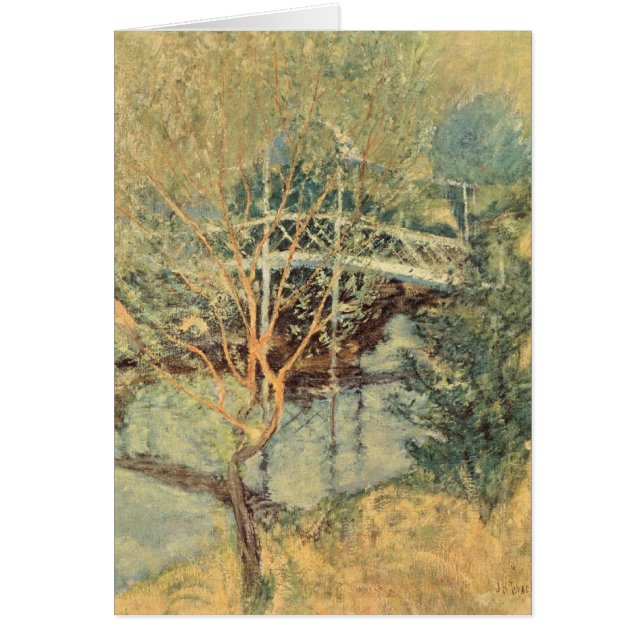 White Bridge by Twachtman, Vintage Impressionism (Front)