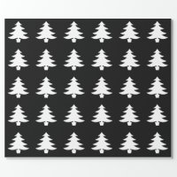 Custom Flat Wrapping Paper for Birthday, Holiday, Christmas - HO Black  Letters Gift Wrap on White