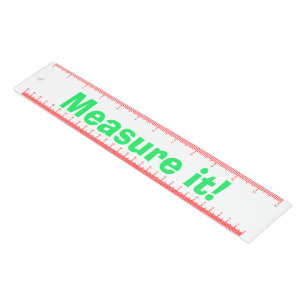 White Bright Green Measure It Ruler