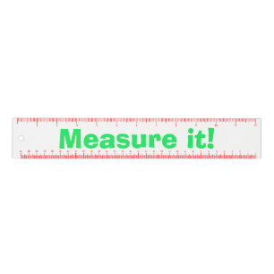 White Bright Green Measure It Ruler