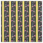 White, bright yellow/folk flowers/stripe(2)black fabric