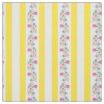 White, bright yellow/folk flowers/stripe/white fabric