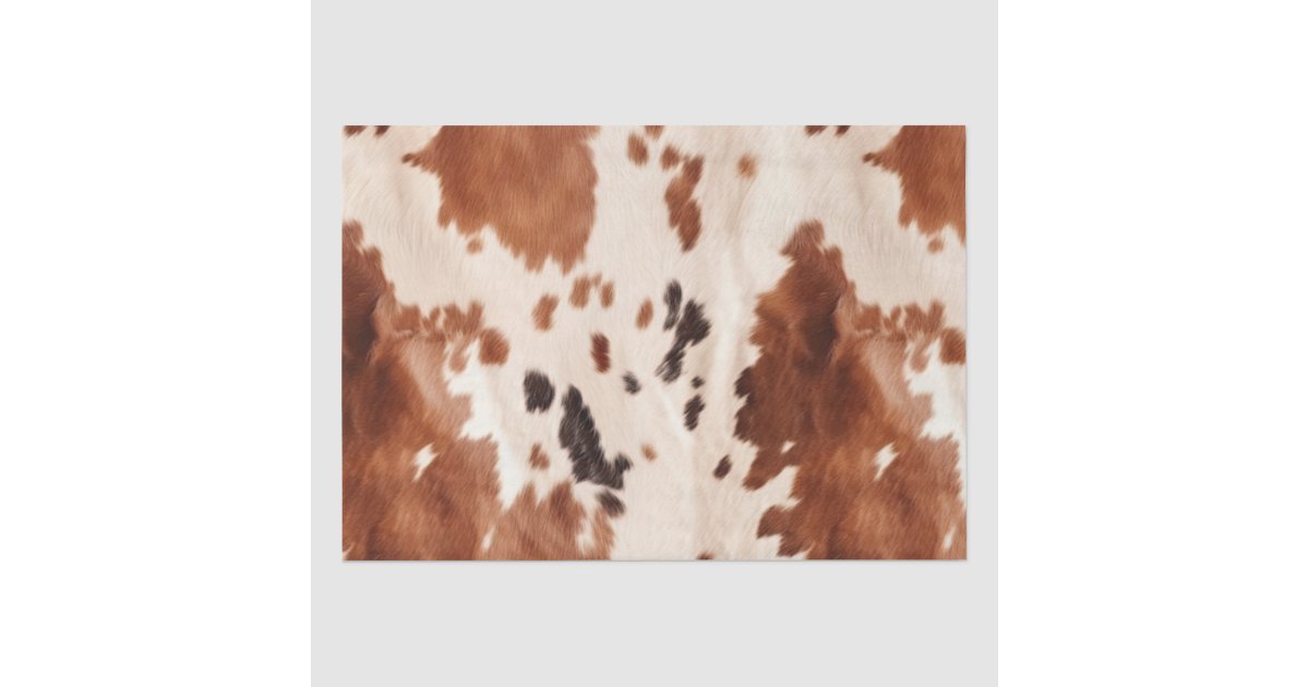 White Brown Cowhide Tissue Paper | Zazzle