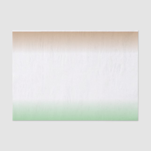 White, Brown, Green Gradient Tissue Paper (Front)
