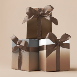 White Brown Grey and Light Brown Ombre Mix Wrapping Paper Sheets