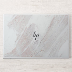 White Brown Marble HP Laptop Skin