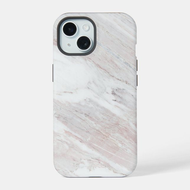 White Brown Marble Iphone Case (Back)