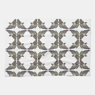 White Brown Red-Shouldred Hawk Kitchen Towel