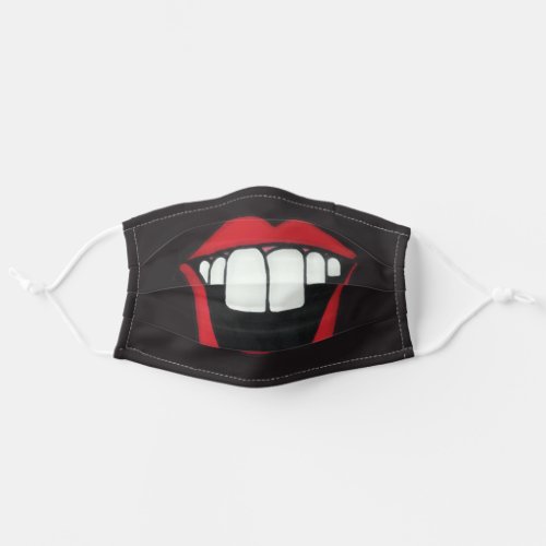 white buck teeth adult cloth face mask