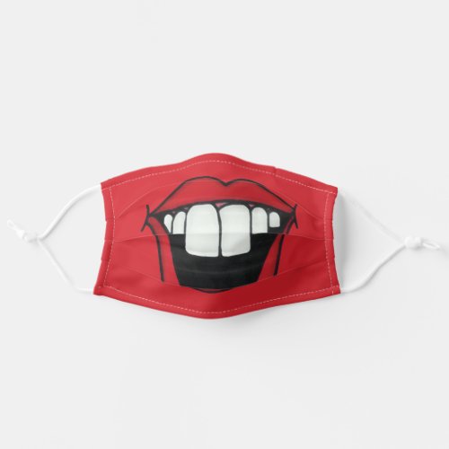 white buck teeth mouth adult cloth face mask