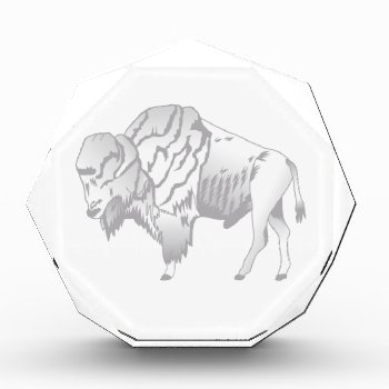 White Buffalo Acrylic Award by Grandslam_Designs at Zazzle