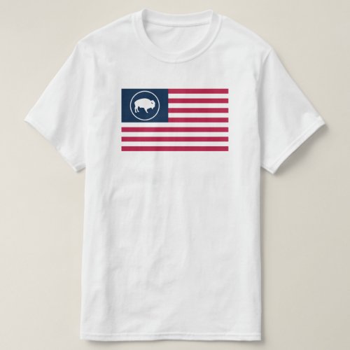 White Buffalo American Flag Mens Shirt